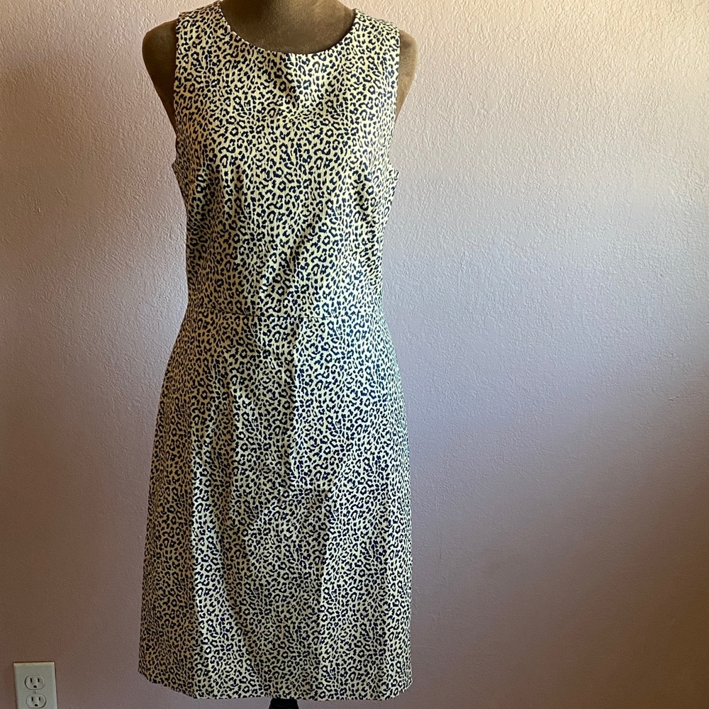 J. CREW 100% Cotton, Animal Print Midi Dress